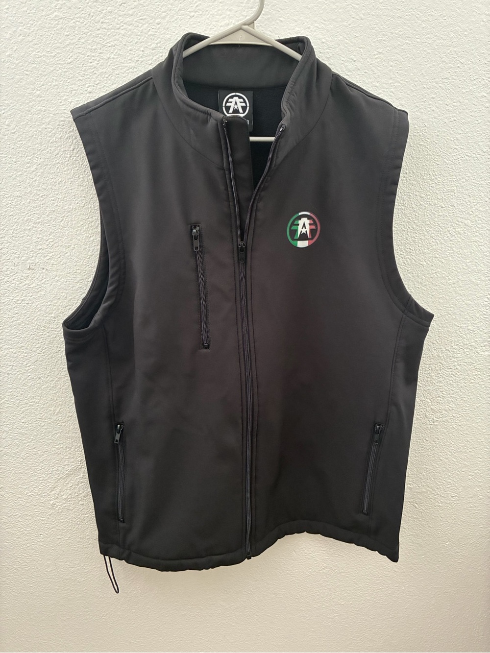 American Fighter Black Softshell Vest with Zip Pockets